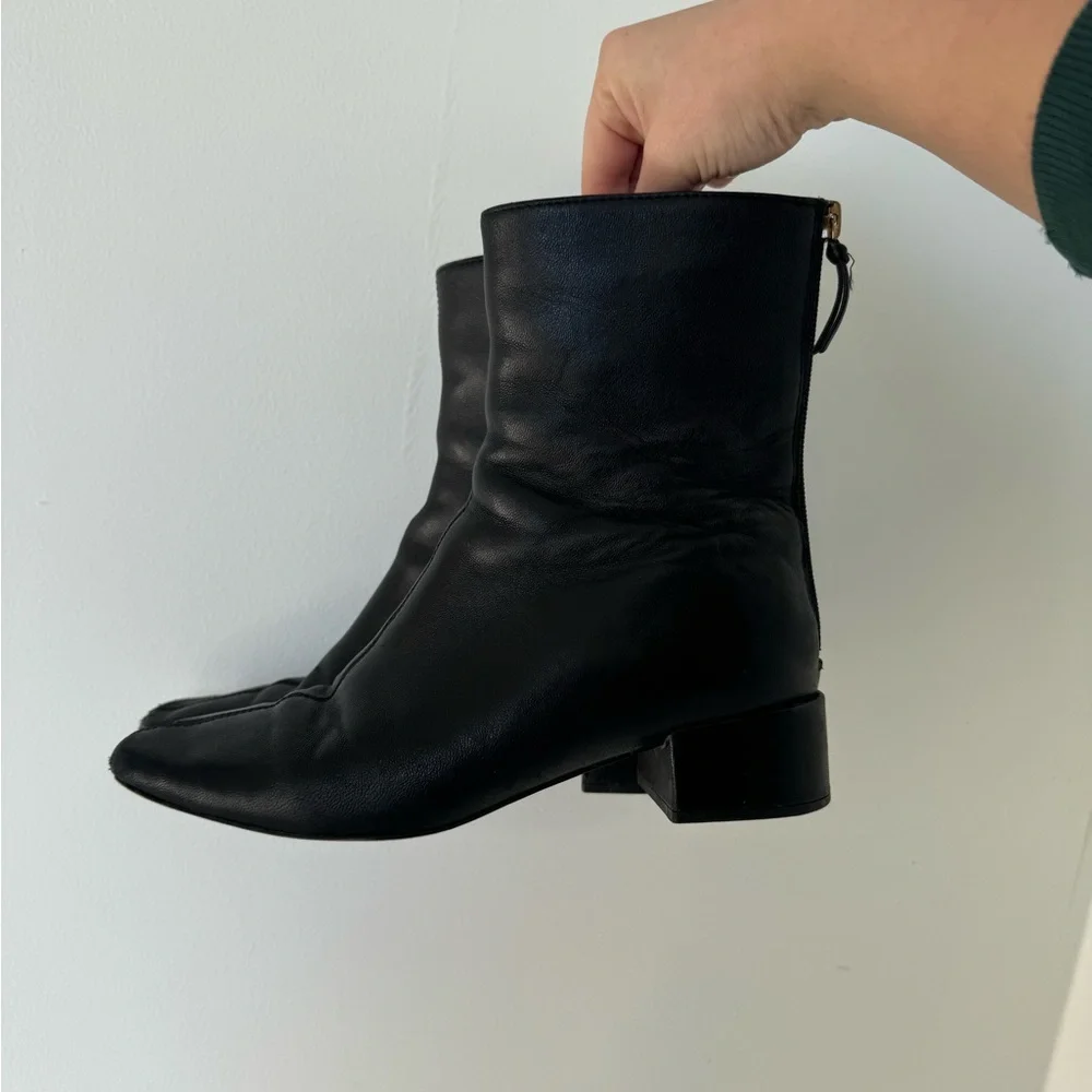 J crew Black Leather Ankle Boots - Picture 2 of 5